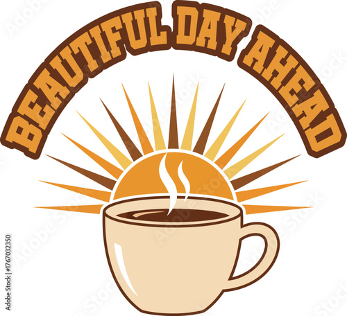 Inspirational banner design for a beautiful day ahead