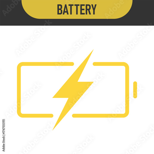 Set of battery icon . Full and low battery charge icons. Color icons set. Black icons