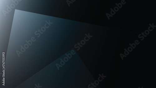Abstract dark blue background with geometric shapes and light gradient in the corner