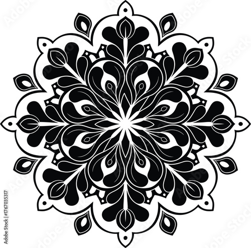 abstract Floral Mandala Vector Design