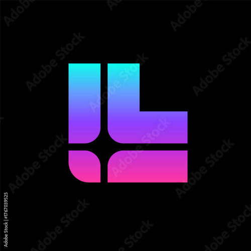 Letter L star light modern creative logo design