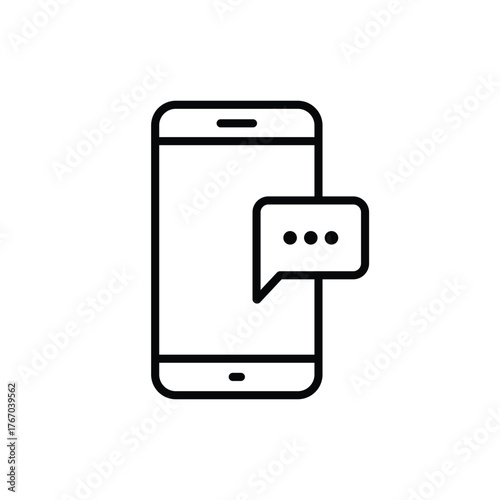 Smartphone message icon symbol. Otp sms password icon vector. Mobile notification icon. Vector illustration