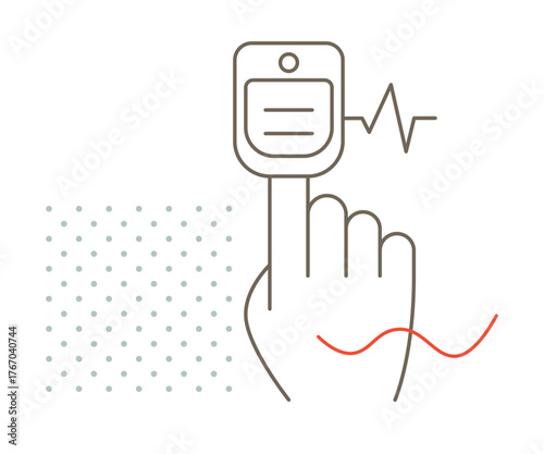 Pulse Oximeter - Medical Device - Illustration
