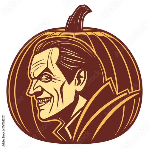 Dracula pumpkin carving for halloween season