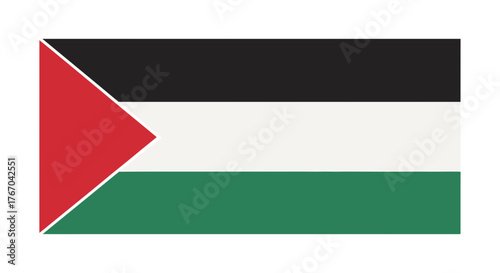 National Flag of Palestine A Symbol of Palestinian Identity, Heritage, and Resilience, Evoking Patriotism and Solidarity in the Middle East