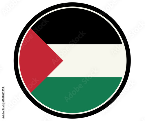 Free Download Palestine Flag Icon A symbolic representation of Palestinian heritage, identity, and national pride, reflecting the history, culture, and aspirations of the Palestinian people - GFXLoad
