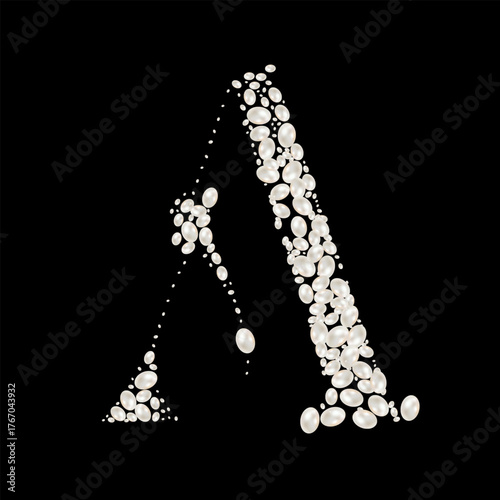 Capital Letters of English alphabet. luxury and elegant font glamour french style