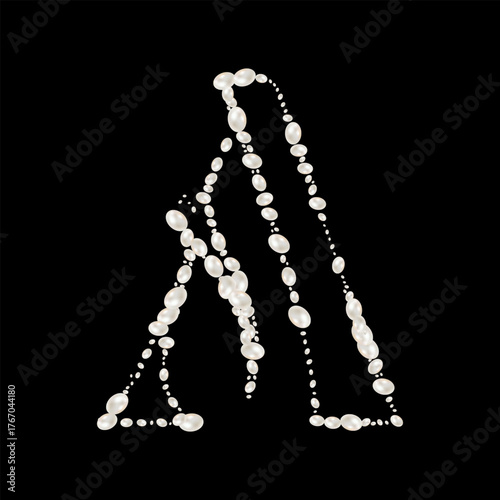 Capital Letters of English alphabet. luxury and elegant font glamour french style