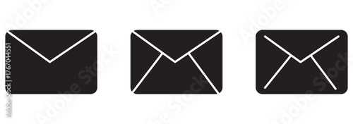 Mail or email icon set. EPS 10 