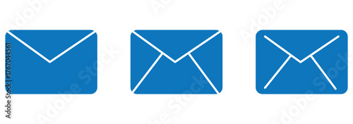 Mail or email icon set. EPS 10 