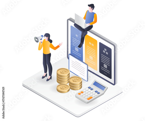 business man with graph