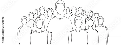 Diverse group of people gathered together creating a sense of community and unity, perfect for representing teamwork and social connection