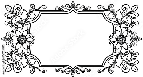 vintage, drawn, border, design, vector, illustration, decorative, frame, ornate, elegant, classic, floral, foliage, leaves, flourish, hand-drawn, artistic, stylish, retro, old-fashioned, minimal, mode