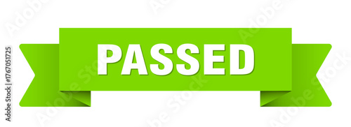 passed ribbon isolated on transparent background. passed ribbon