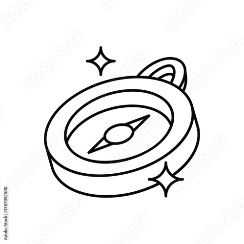 Compass icon clean and modern vector illustration