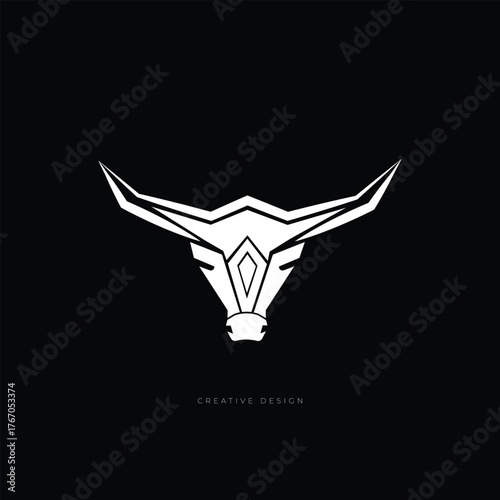 Bull head brand design logo