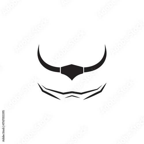 Bullhorn creative logo icon design concept