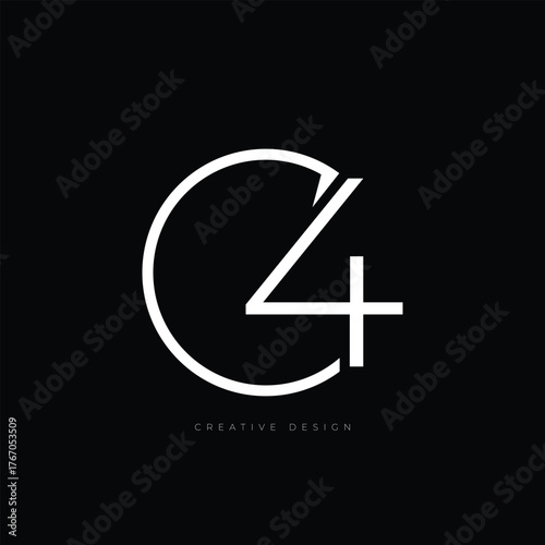 C4 minimal elegant logo design
