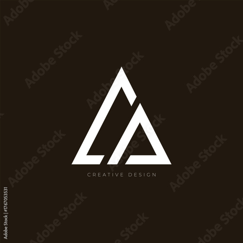 WebCA minimal triangle letter logo