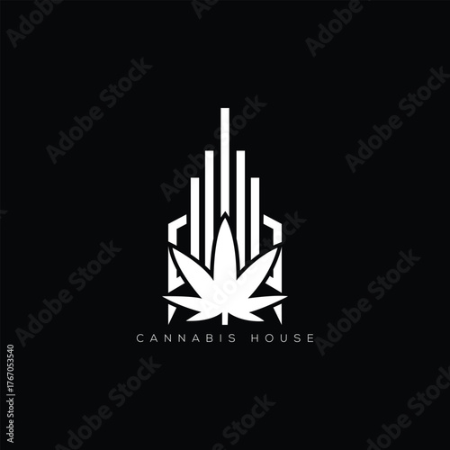 Cannabis house branding icon design