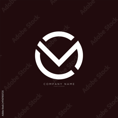 CM Rounded shape brand minimal logo