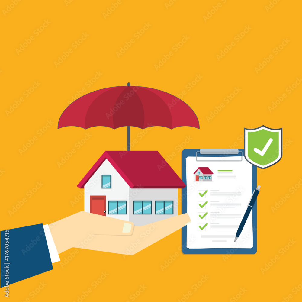 Fototapeta premium House insurance 