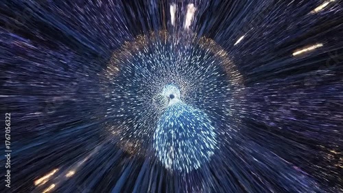 Navigating A Complex Network Of Glowing Fiber Optic Cables At Light Speed