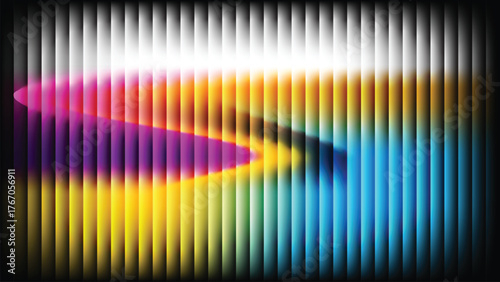 Colorful Abstract Background with Vertical Stripes and Blurry Gradient Swirl