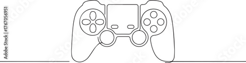 A Controller one continuous line art, Vector illustration, One line art, Line art graphic style