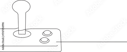 A Controller one continuous line art, Vector illustration, One line art, Line art graphic style