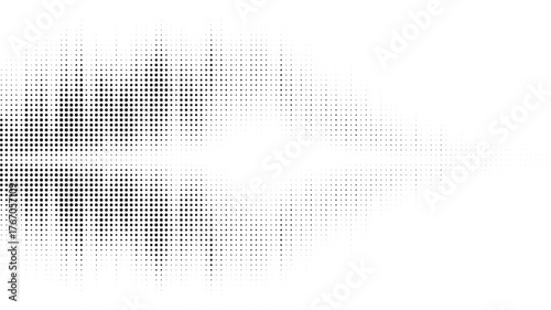 White halftone pulse wave design with sharp peaks, clean audio wave pattern for digital branding, music, and advertising creative projects