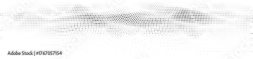 Abstract gray halftone mesh pattern with fading wave effect for digital media, audio branding, music visuals, and modern web design