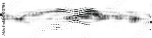 Black and white halftone mesh wave pattern design with fading effect for modern digital branding, music audio visuals, and creative media use