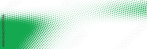 Green halftone wave with gradient fade effect, audio pulse pattern for digital branding, music marketing, and creative media projects