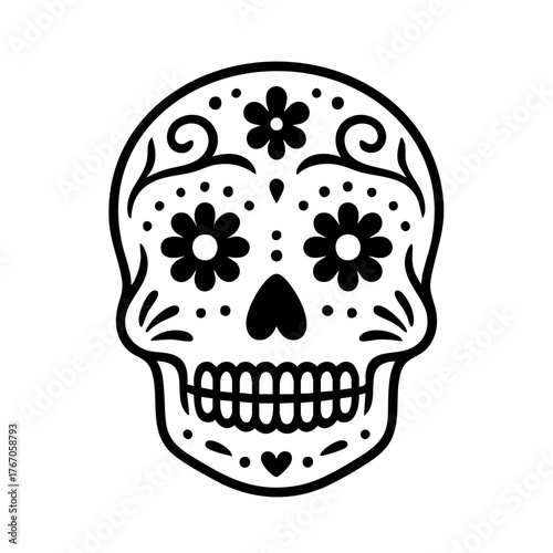mexican_sugar_skull_icon_minimalist_vector