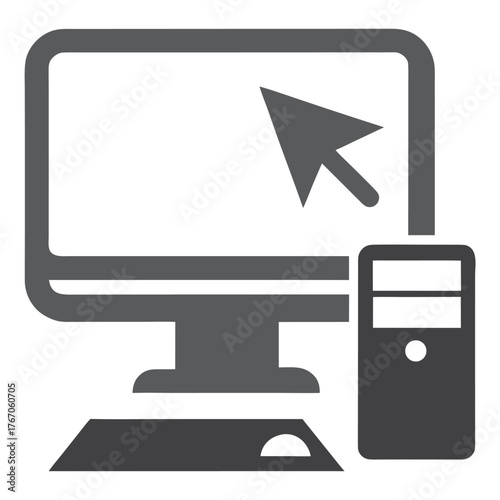 vector computer monitor