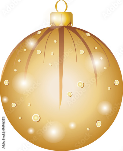 golden christmas baubles ball ornament