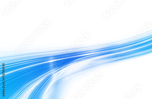 Blue light streaks exposure motion effect isolated on a white or transparent PNG background. Ideal for digital design, futuristic visuals, tech art, and glowing motion graphics projects.