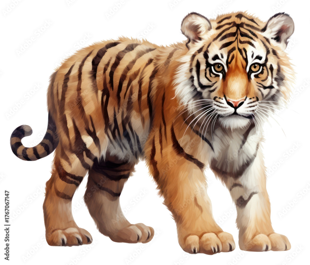 Obraz premium PNG Cute bengal tiger wildlife animal mammal.