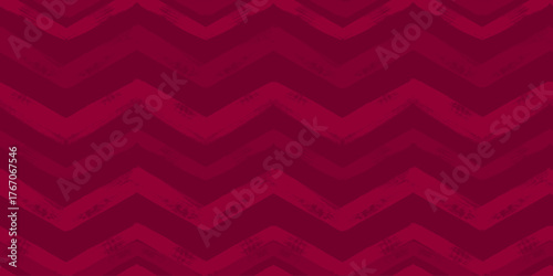Christmas red pattern, zigzag stripes seamless vector background. Abstract chevron lines print