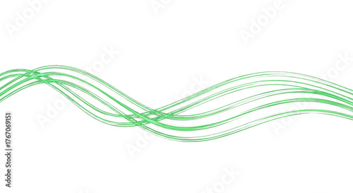 flowing green light curve wave clean png