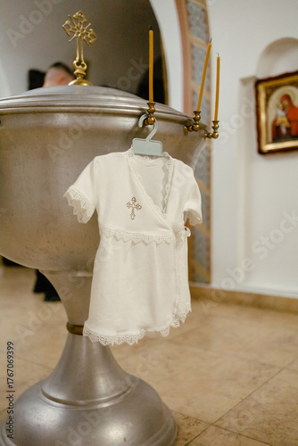 Foto Baptism, Orthodoxy, christening gown, Christianity, sacrament of baptism, font,