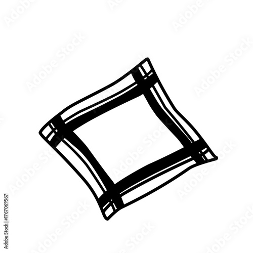 Handkerchief Line Art Illustration