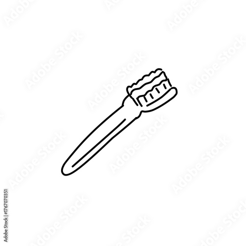 Toothbrush Line Art Illustration