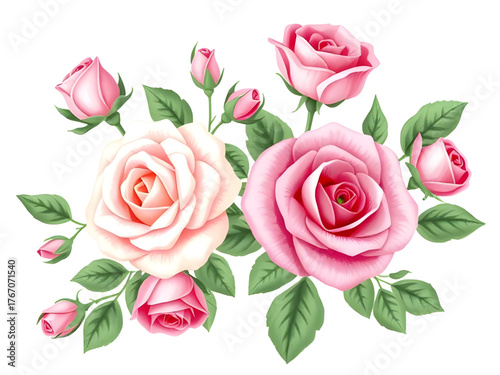 bouquet, roses, design, vector, illustration, floral, flowers, bouquet of roses, romantic, decorative, nature, botanical, elegant, hand-drawn, artistic, flower arrangement, colorful, garden, bloom, pe