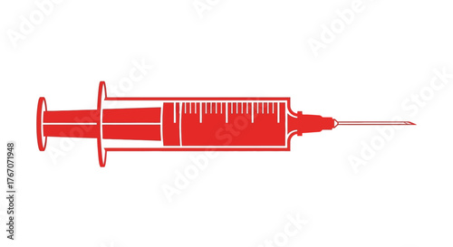 Medical syringe with needle, symbolizing healthcare and treatment