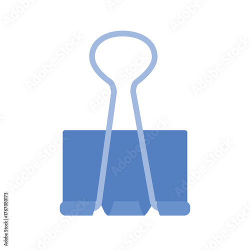 Binder clip flat illustration isolated vector