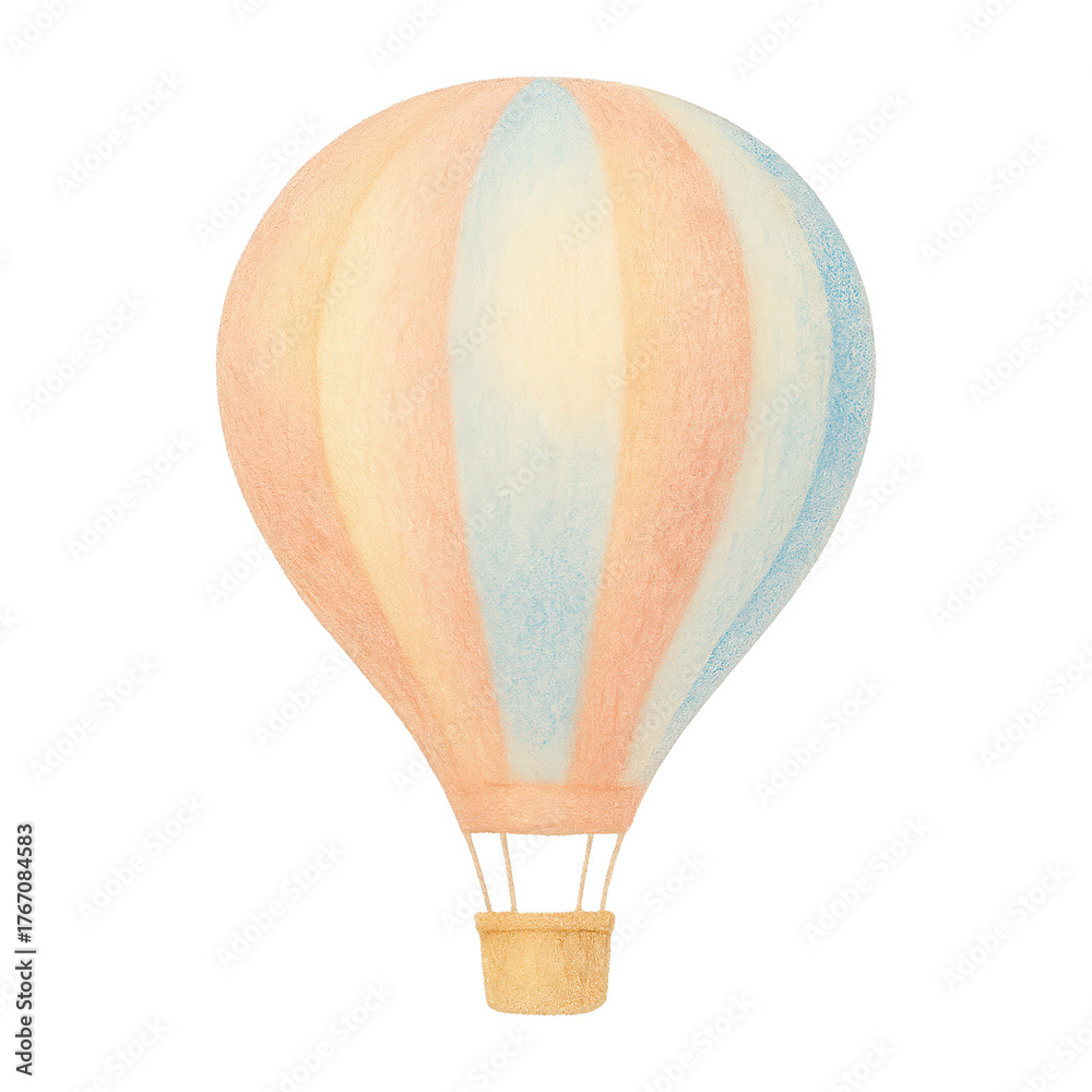 Obraz premium PNG Vintage pastel hot air balloon