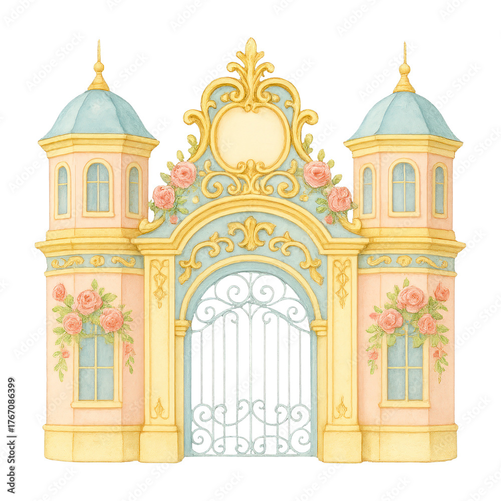 Fototapeta premium PNG Whimsical fairytale castle gate