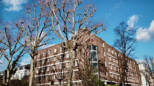 Early British Victorian, Queen Anne Revival, Domestic Revival Architecture, Building Brickwork, 1930s Residential Brick Facade, Ladbroke Estate, Notting Hill, Kensington Chelsea, London, UK